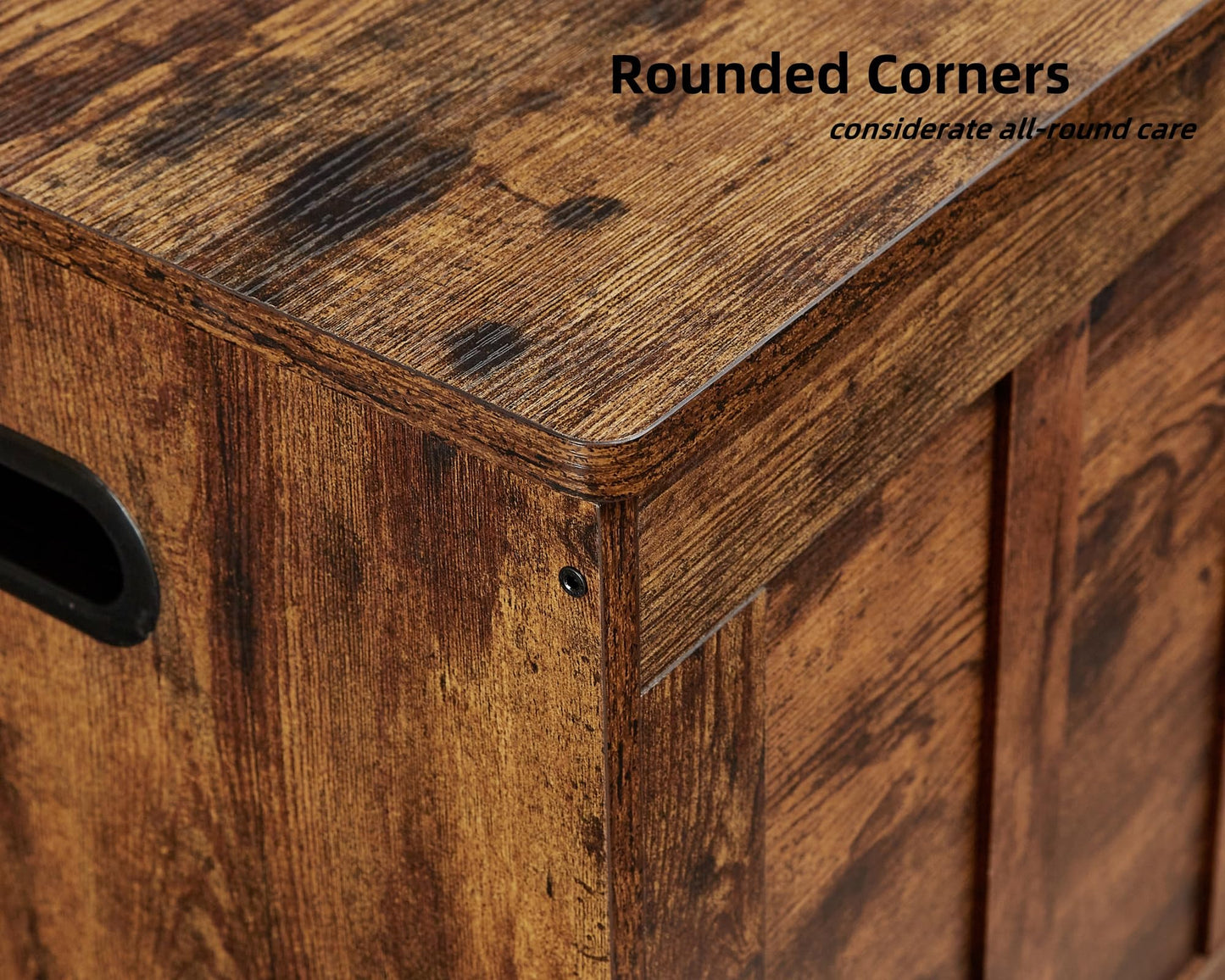 VANKILEY 51.2"Storage chest extra large,storage bench with 2 safety hinges,Shoe Bench,51.2*15.7*19.1inches,wooden trunk for bedroom,livingroom,entryway,Supports 220 lb,Easy Assembly(Rustic brown)