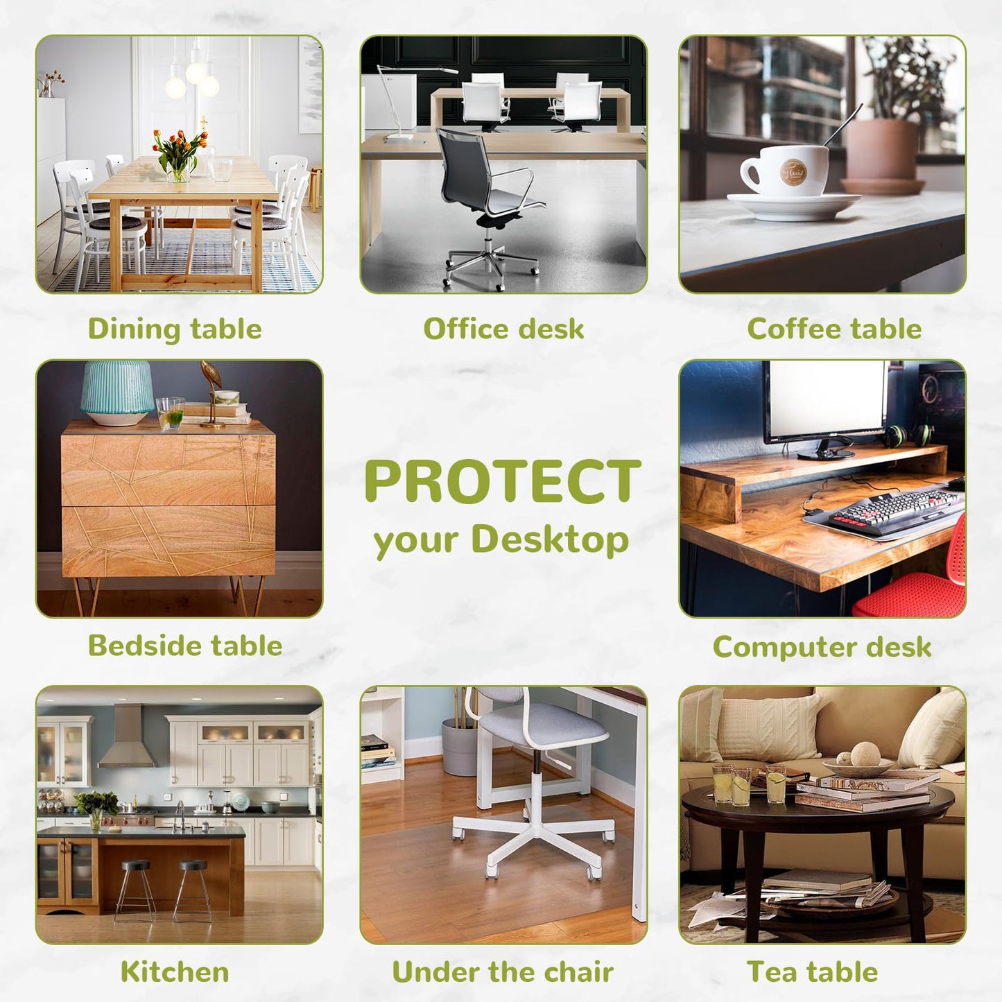Eisdroma 14 x 24 Inch Clear Table Cover Protector, Clear Desk Mat, Table Protector, 1.5mm Plastic Table Cover, Vinyl Table Protector, Mats on Top of Desks