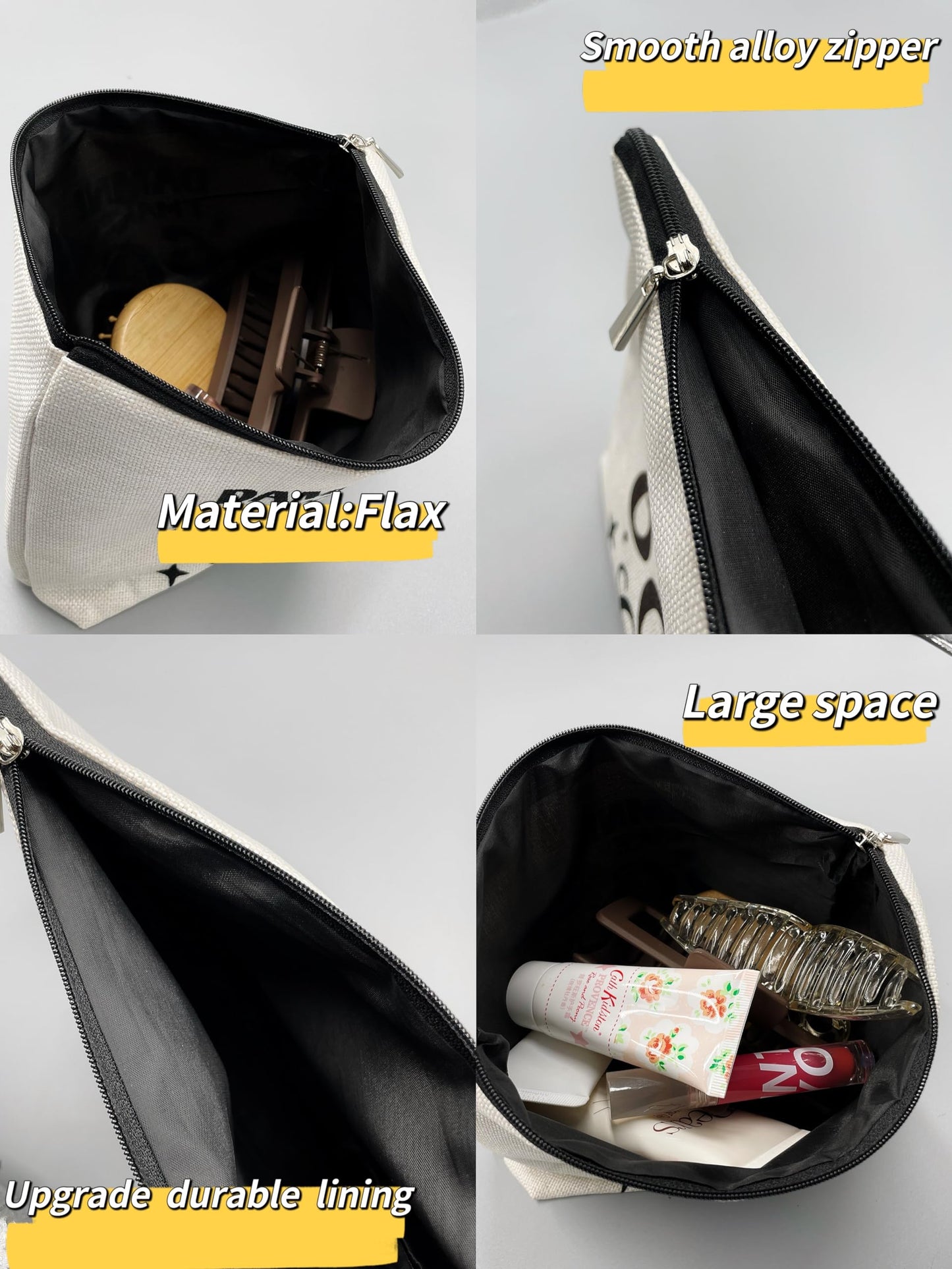 BARPERY Cute Makeup Bag - Cat Gifts for Lovers, Black Kitty Cosmetic Bag, Makeup Pouch (Teal)