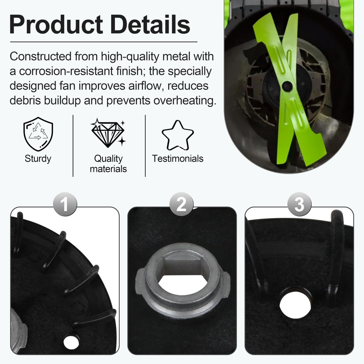 Skyolaq Blade Bolt Washer Kit for EGO 21" Dual Blades Mowers