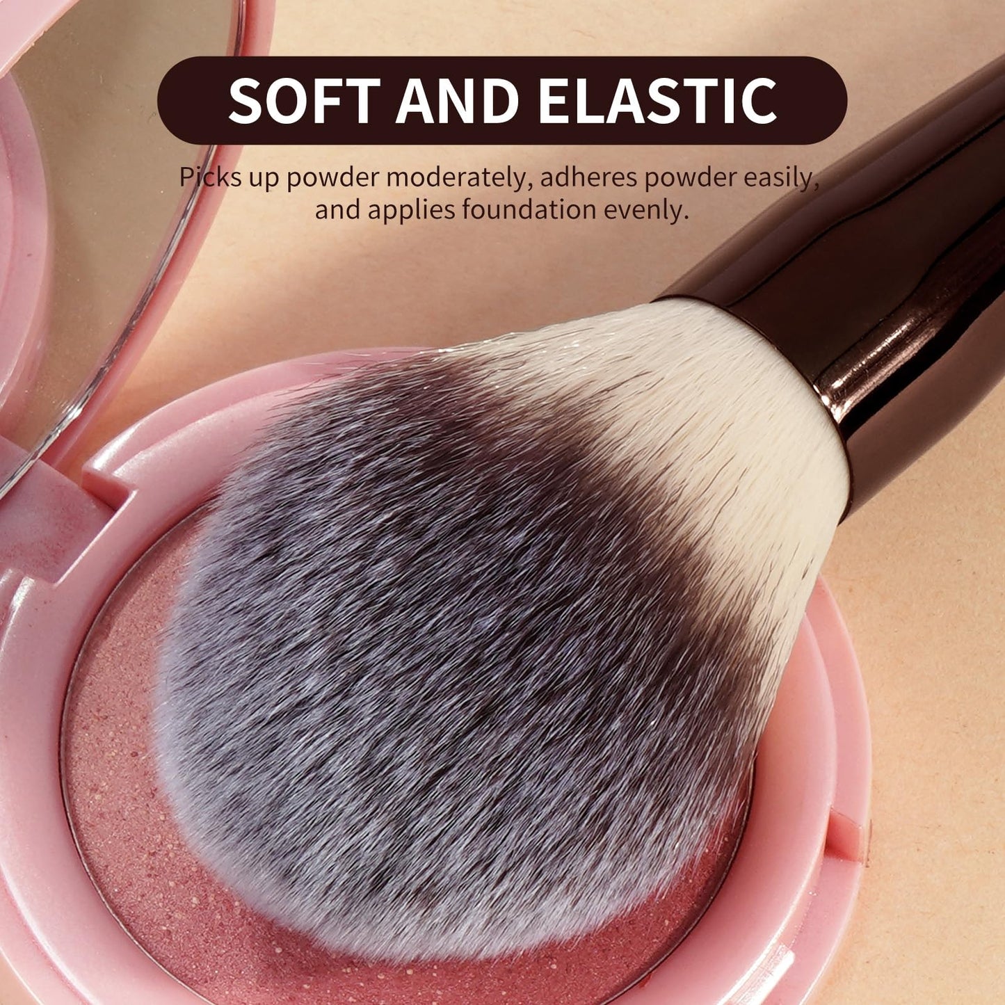 MAANGE 13Pcs Makeup Brushes with Case, Professional Brochas De Maquillaje for Face & Eyes, Soft Synthetic Foundation Powder Blush Eyeshadow Brush Kit with Gift Box,CoffeeBrown