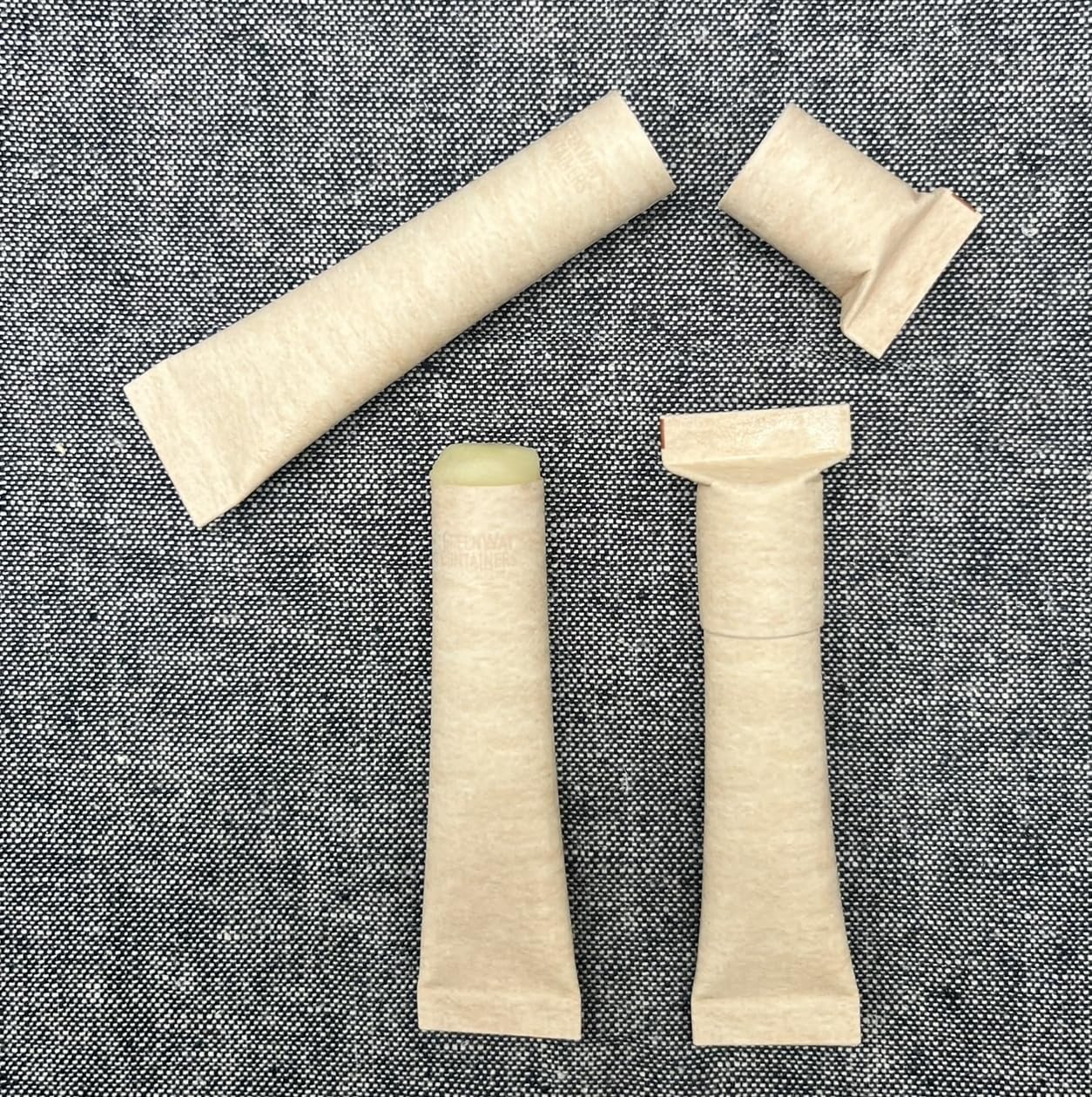 GreenWay 0.21oz/6g Squeeze-Up Eco Paper Lip Balm Tubes - 100% Compostable Empty Lip Gloss Tubes - Pack of 12 DIY Cosmetic Containers - BPA-free Post-Consumer Waste Paper with Oil-Resistant Lining