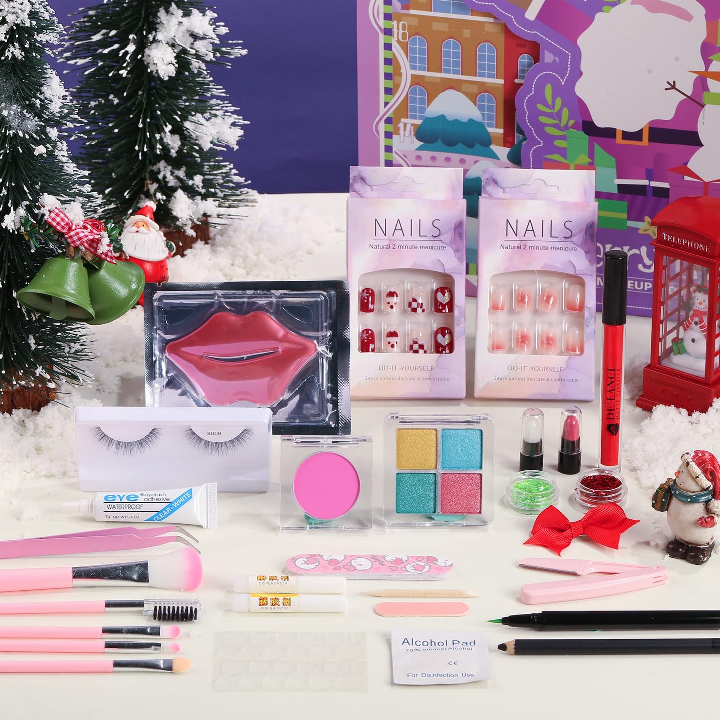 Makeup Advent Calendar 2026, 24 Days Christmas Countdown Beauty Make Up Advent Calendar for Teen Girls Women, Xmas Calendario De Adviento Cosmetics Vacation Surprise Makeup Gift Full Kit, Cruelty Free