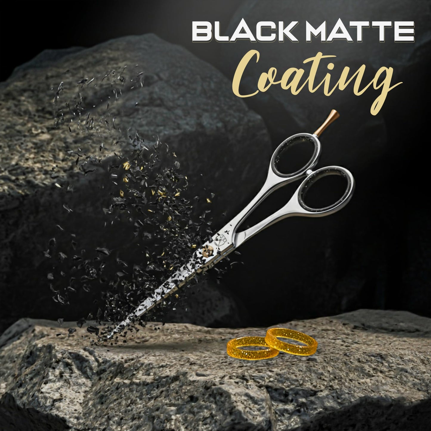 Hair Cutting Scissors - 6.5” Professional Hair Scissors For Men and Women High Carbon Stainless Steel With Serrated Blade And Leather Bag - Barber Scissors - Salon Hair Shears, Haircut Scissors