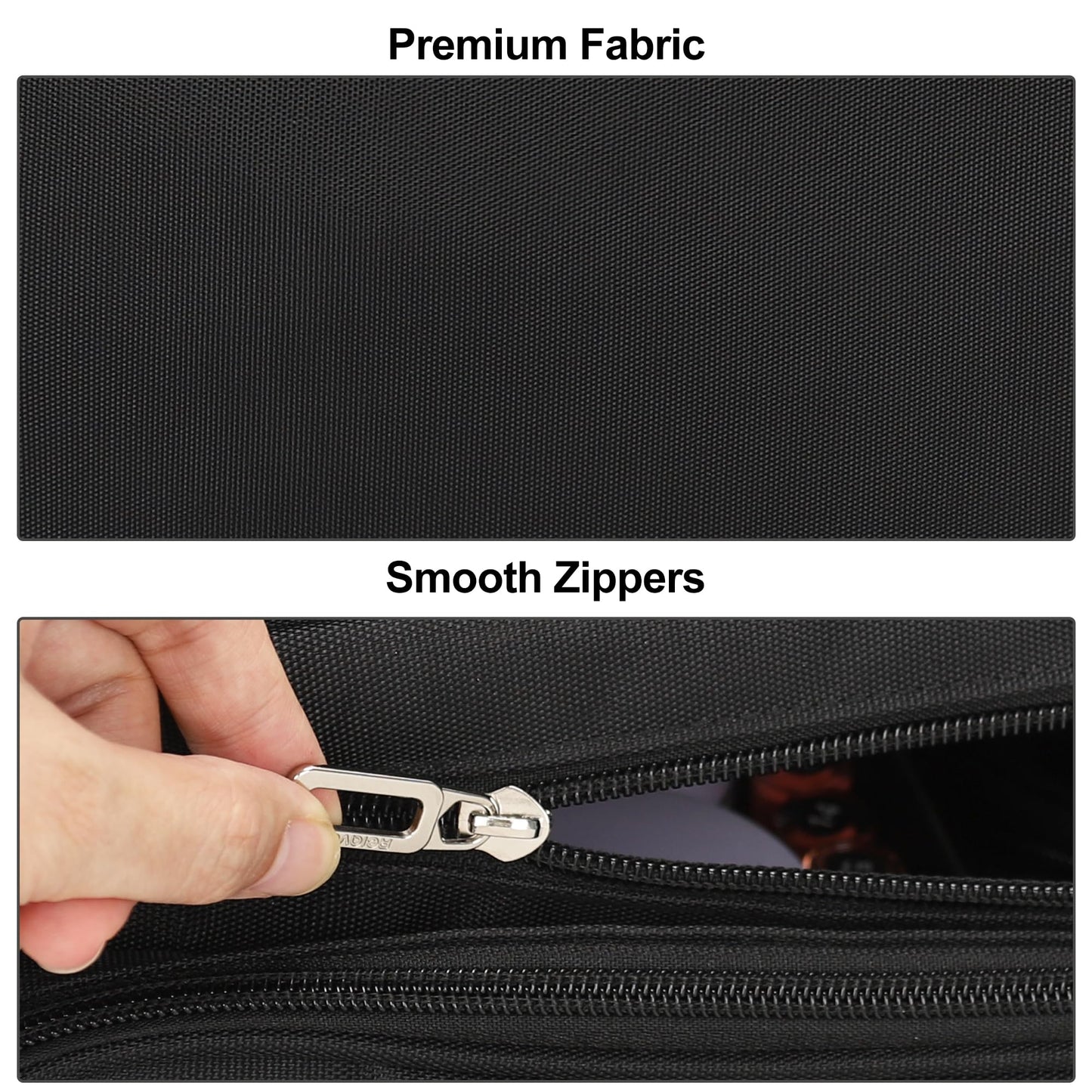 TANTO Large Makeup Organizer Bag, Professional Makeup Artist Bag Portable Travel Makeup Organizer with Detachable Dividers, 2 Pouches & Shoulder Strap, Cosmetic Storage for Beauty Enthusiasts
