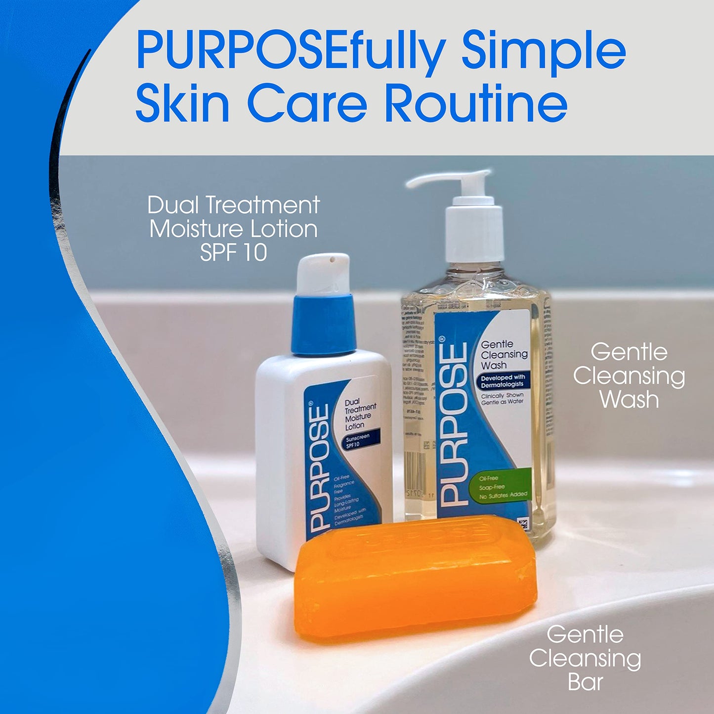 Purpose Dual Treatment Moisture Lotion with SPF 10 – Oil-Free, Fragrance-Free Daily Moisturizer for Sensitive Skin - 4 Fluid Oz. (Pack of 2)
