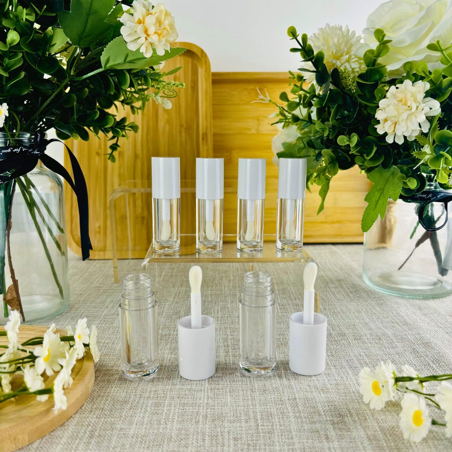 MOCIKE 10PCS Empty Lip Gloss Tubes, 6ml whiteContainers With Thick Wand for DIY Making