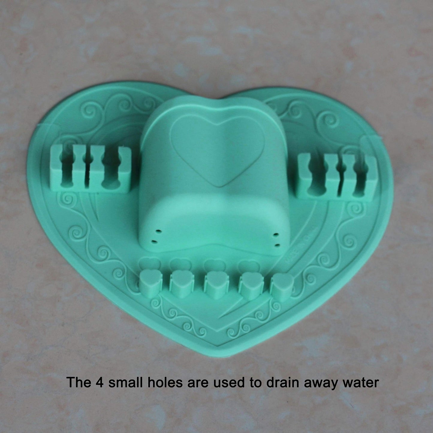 LORMAY Silicone Makeup Brush Organizer with Makeup Brush Cleaning Mat - Brush Holder for Air Drying, Easy to Mount to Wall, Mirror, Dresser or Tile, Mint Green