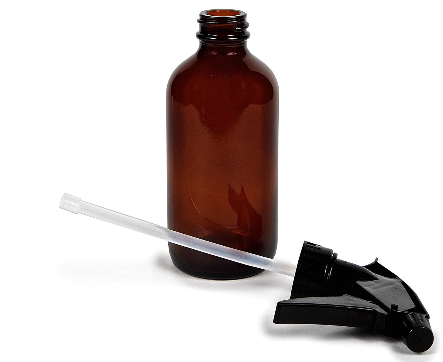 Vivaplex 8 oz Amber Glass Bottles with Black Trigger Sprayers - 2 pk