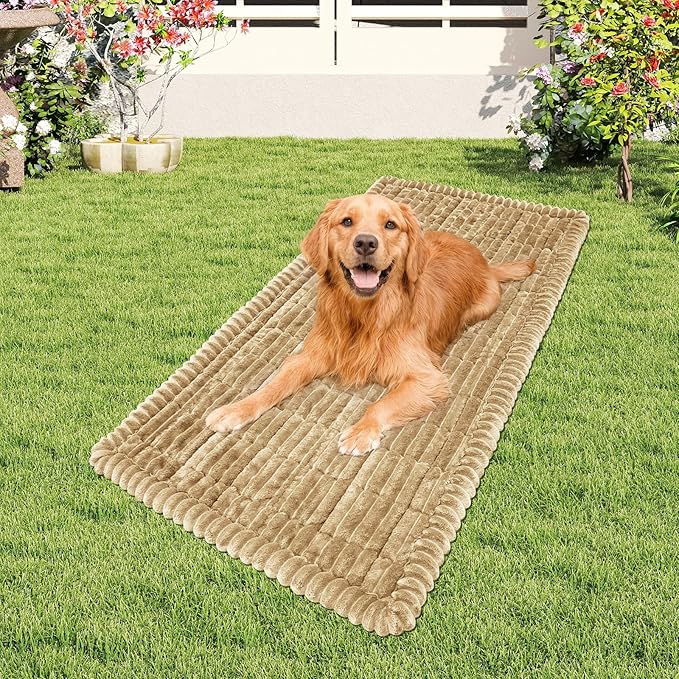 Dog Car Seat Covers for Back Seat, Dog Bed for Car, Car Seat Protector, Fit for Backseat Extenders, Non-Slip Soft Durable for Cars Trucks and SUVs(Brown,56x28.7 inch)