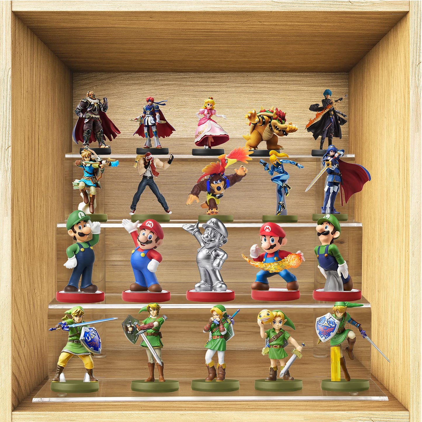 bigantss 12 Inch Acrylic Shelf for Perfume Organizer, 4 Tier Funko POP Shelves, Cologne Organizer Tiered Riser Display Stand, Acrylic Display for Decoration