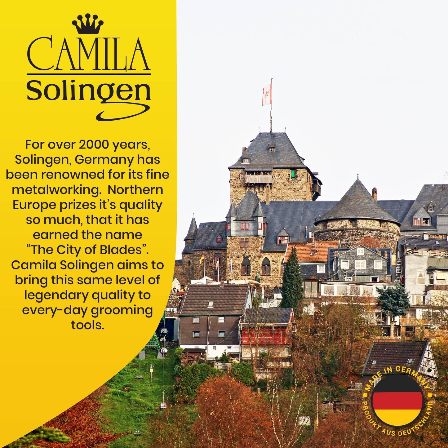 Camila Solingen CS50 4" Professional Nail Cuticle Trimmer from Solingen, Germany. Best Stainless Steel, Anti-corrosive. Perfect Tool for Manicure and Pedicure. Premium Cuticle Cutter (7mm Blade)