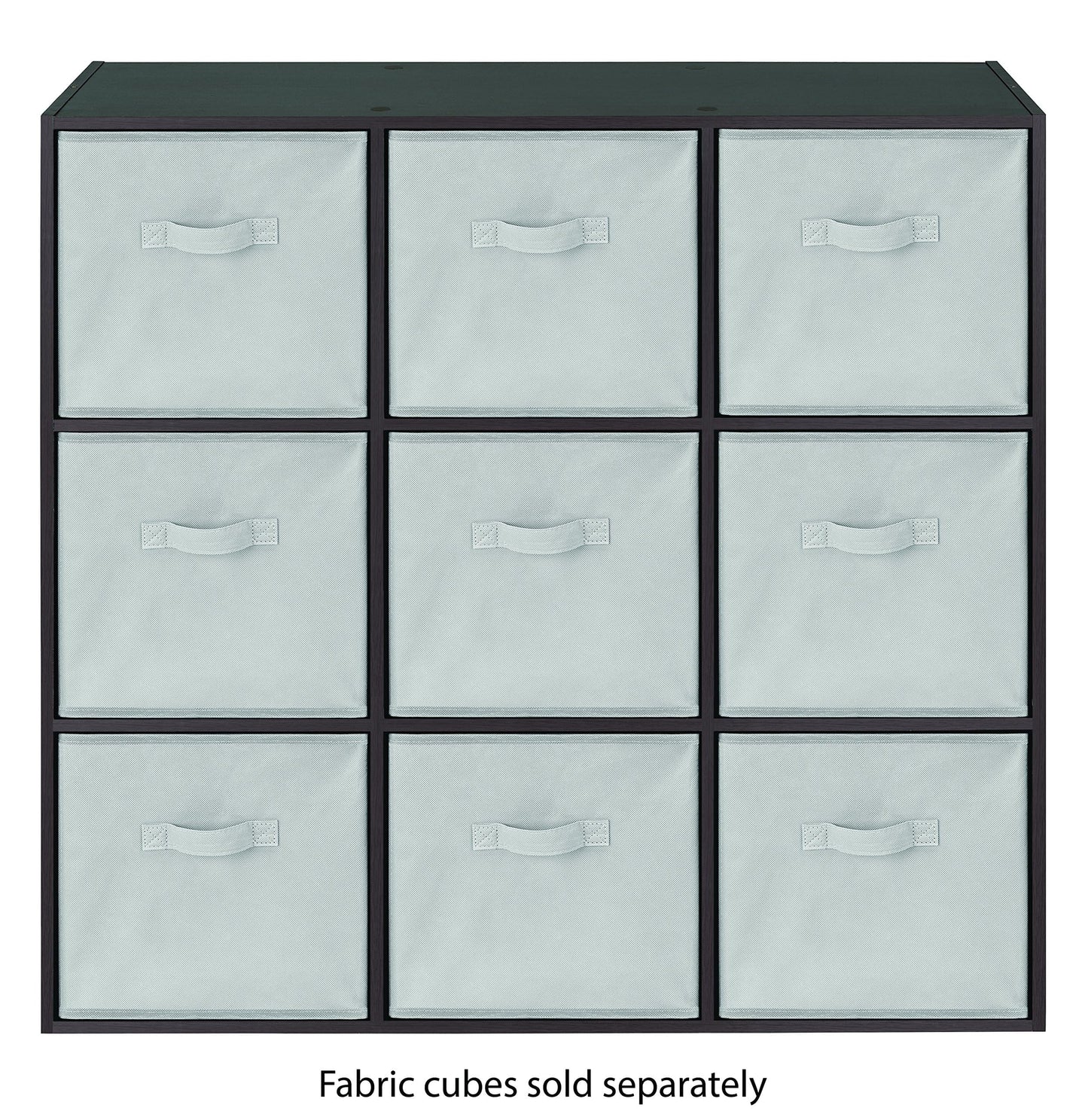 Whitmor 9 Cube Storage Organizer, 3 Tier Stackable Mdf Wood Bookcase, Open Storage Display Bookshelf, Storage Cabinet for Living Room, Bedroom, Home, Office, 35.5"L x 11.7"W x 35.5"H, Espresso