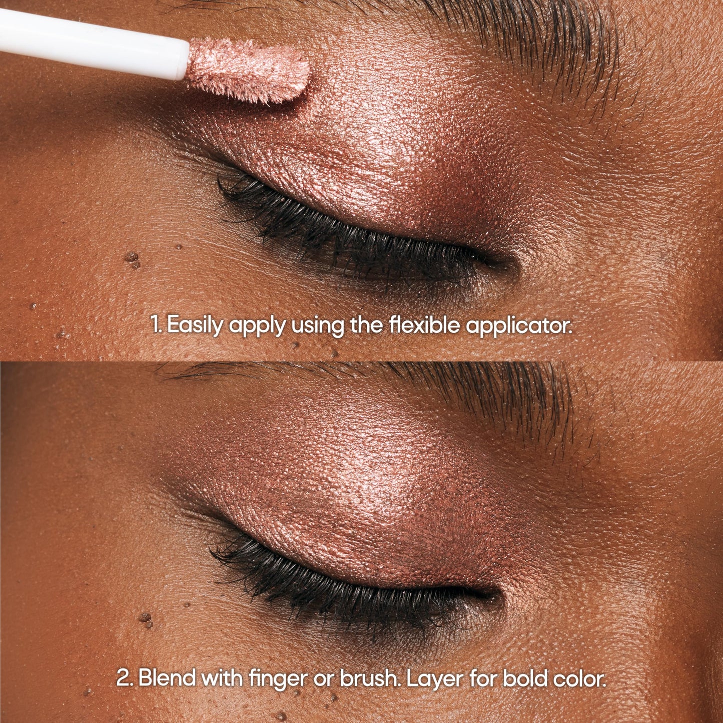 Almay Gleam Big ™ Liquid Shadow, Eye Shimmer, Hypoallergenic Eyeshadow, Vegan Eye Makeup, All-Day Wear, 200 Halo Dust