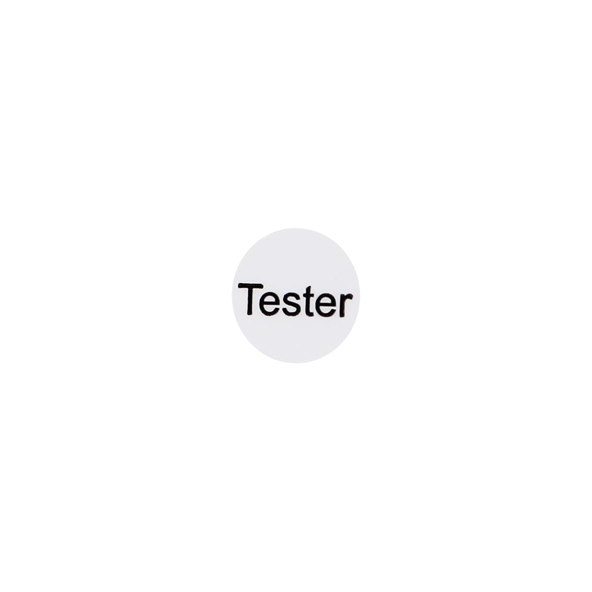 Clear Tester Stickers, 1/2 Inch Round, 1000 Labels on a Roll
