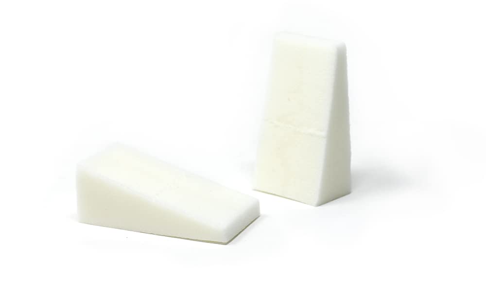 Amazon Basics Cosmetic Rectangular Foam Wedges for Makeup Application and Blending, 192 Count (6 Packs of 32), White (Previously Solimo)