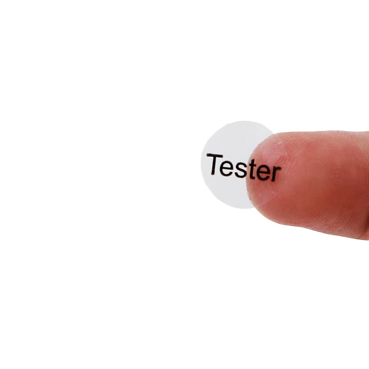 Clear Tester Stickers, 1/2 Inch Round, 1000 Labels on a Roll