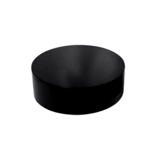 Hveqohls High-end Window Display Stand, Round Hollow Platform Pedestal, Wood Show Stand for Retail Counter, Boutiques and Exhibition(Black,31.5x11.8in)