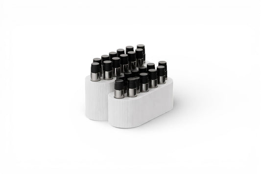 Gallery of Drip Perfume Sample Organizer for Vanity – 2 Tier Fragrance Storage for Mini Perfume Vials, Makeup & Skincare Organizer for Bathroom Counter or Desk, Gift for Her (White)