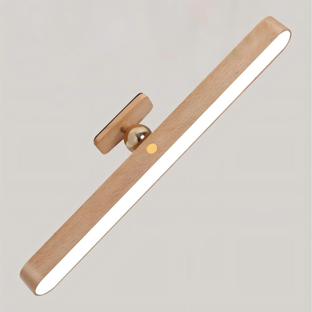 HBGFHG Led 360° Rotatable Magnetic Battery Operated Wall Lights USB Rechargeable Dimmable Led Vanity Night Light for Reading Light, Makeup Light and Household Lighting (Brown 1PCS)