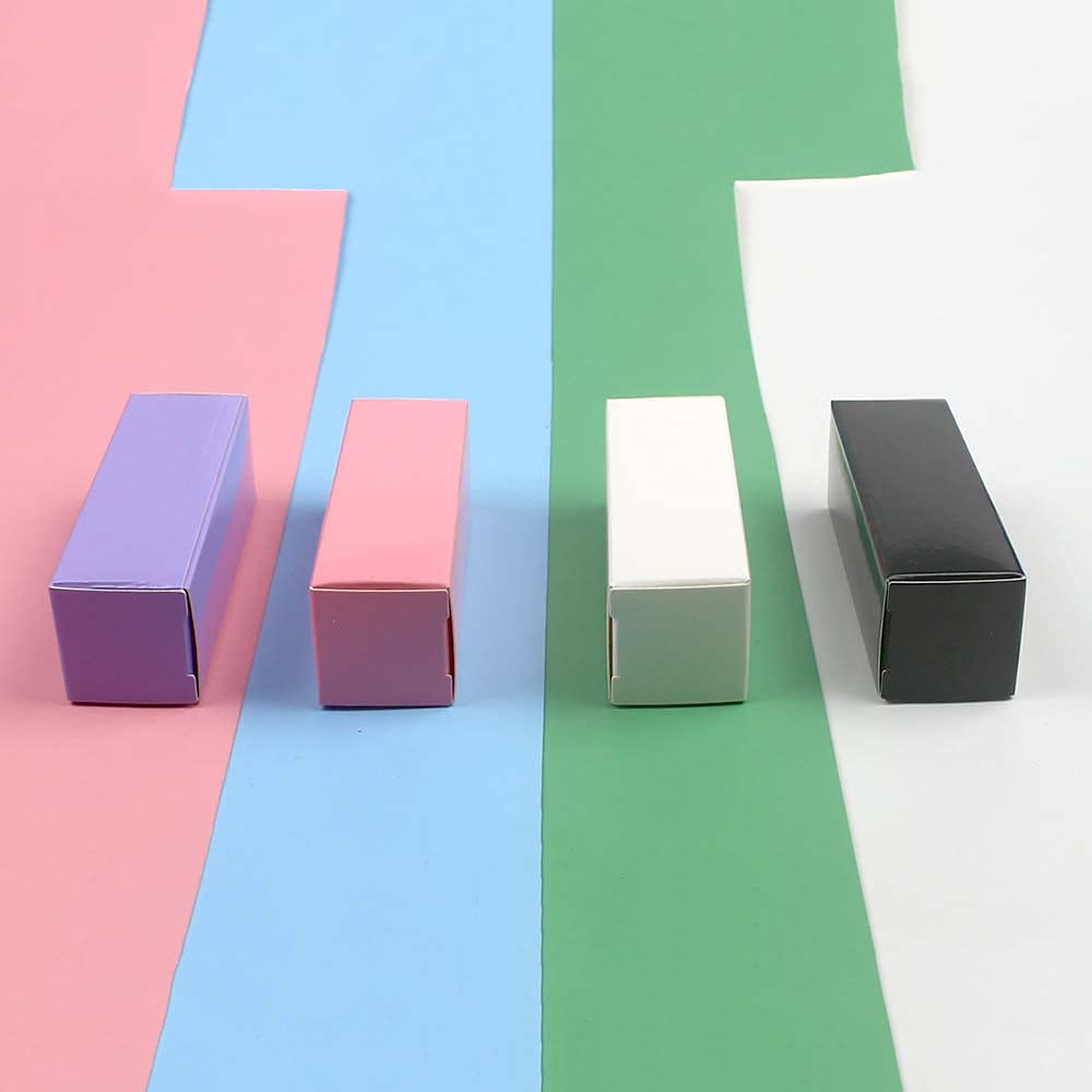 COSIDEA 50 PCS Empty Pink Lip Gloss Boxes W28 xW28 xH89mm / W1.02xW1.02xH3.5 inch, Cosmetic Perfume/Mascara Box Packaging for Small Business Wholesale, small Kraft Paper Box Luxury Holder Wrapping