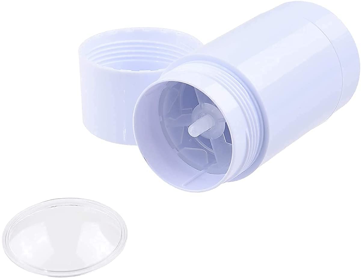 Healthcom 10 Pcs 30ml Plastic Deodorant Containers Round Lip Balm Tubes Twist-up Filling Stick 1 Oz Refillable Plastic Deodorant Bottles Cosmetic for DIY Deodorant Lipstick Crayon Chapstick(White)