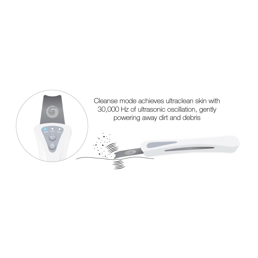 Bio-Therapeutic bt-Micro Fusion Ultrasonic Skin Exfoliation Tool – Professional Deep Cleansing, Blackhead Extraction, Smooth & Clear Skin, 3 Modes, Stainless Steel Applicator, Rechargeable