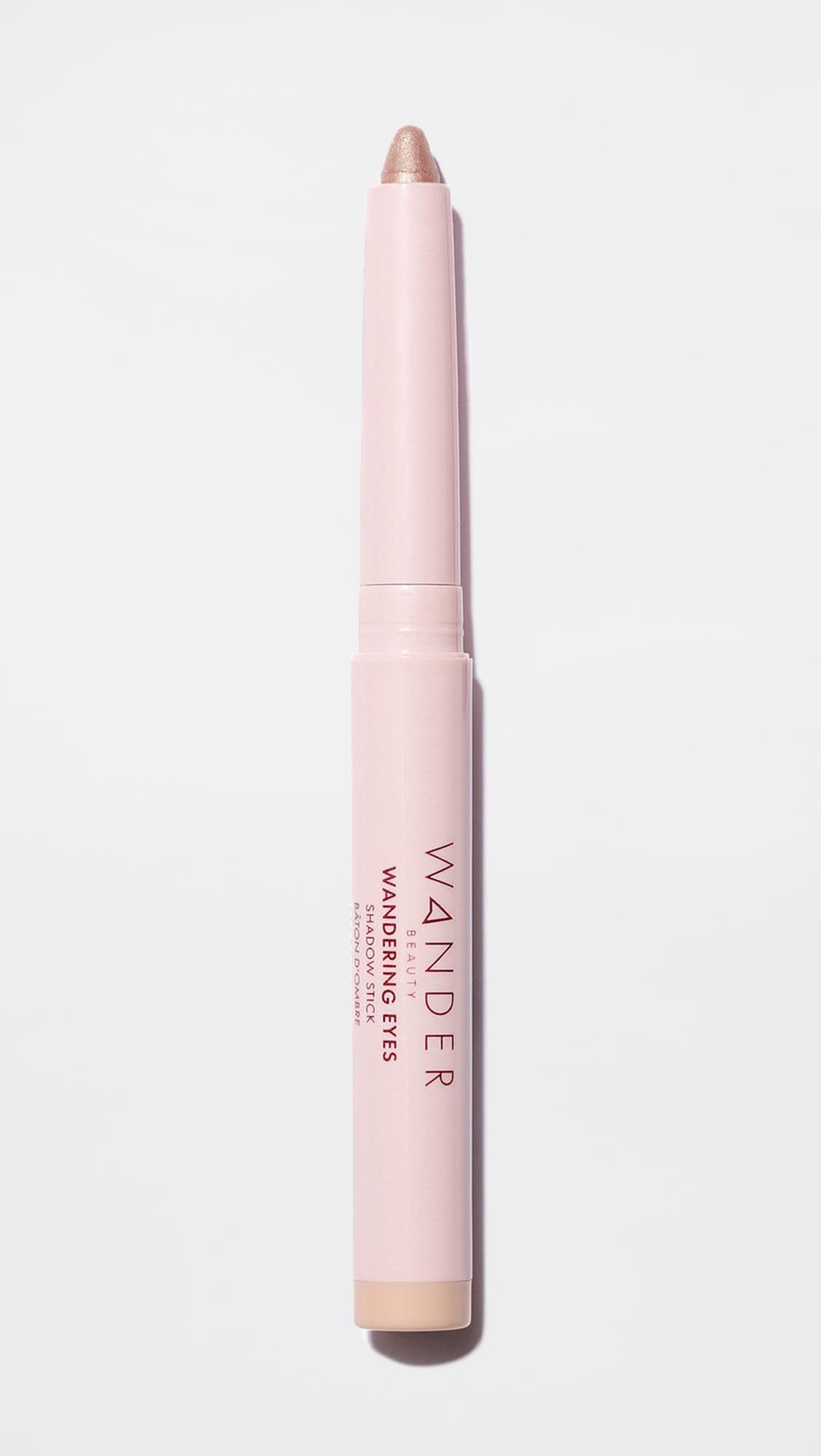 Wander Beauty Wandering Eyes Shadow Stick - Champagne Wishes (Champagne Shimmer) - Smudge & Crease Free Cream Eyeshadow With Tamarind & Jojoba Oil - Illuminate, Line & Define - .05 oz