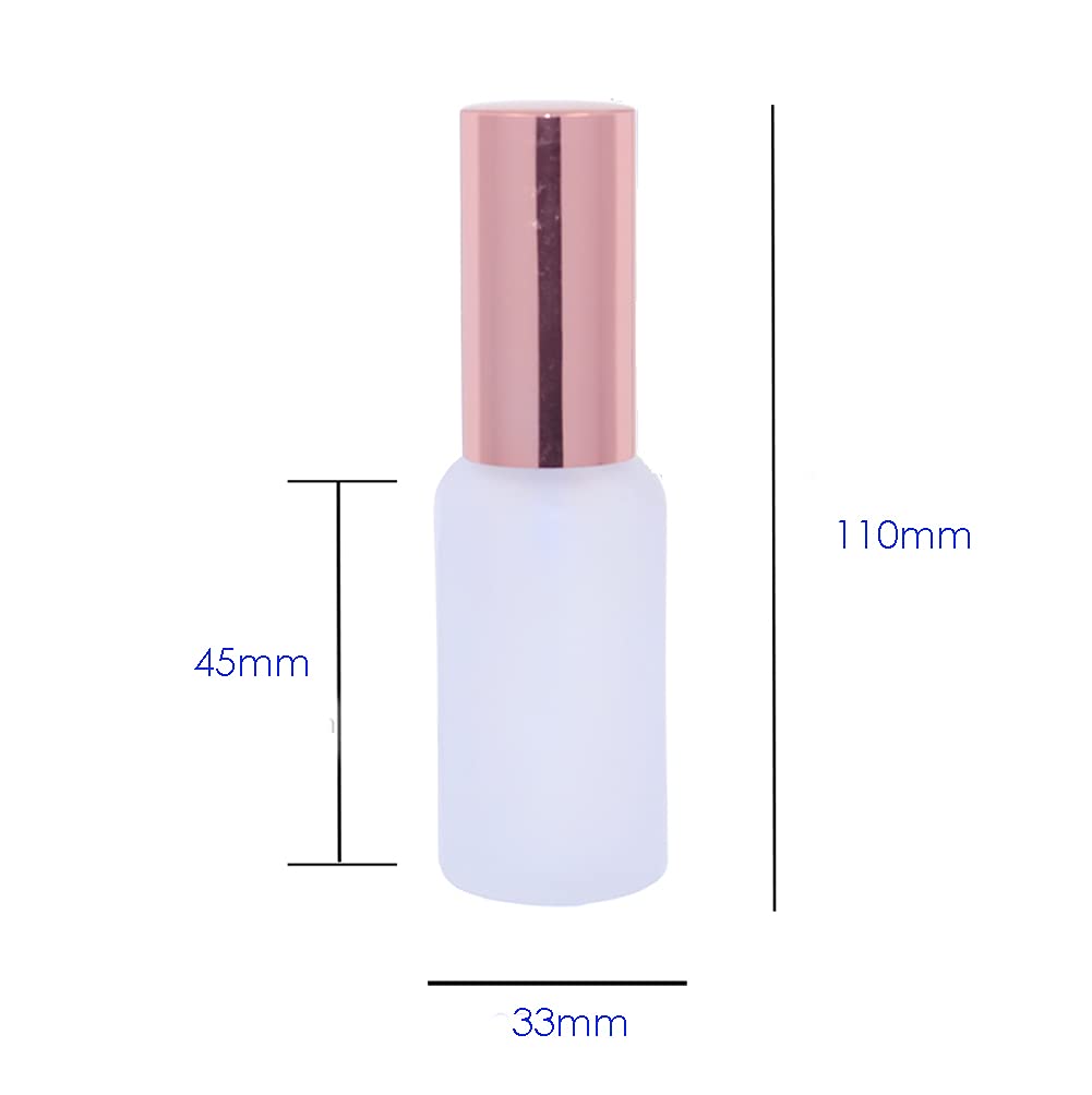6 Packs Frosted Glass Spray Bottle Travel Spray Bottles Perfume Atomizer Fine Mist Spray Bottles DIY Empty Bottle For Essential Oils,Perfume,Cosmetic Liquids Funnel&dropper Labels Included (30ml/1oz)