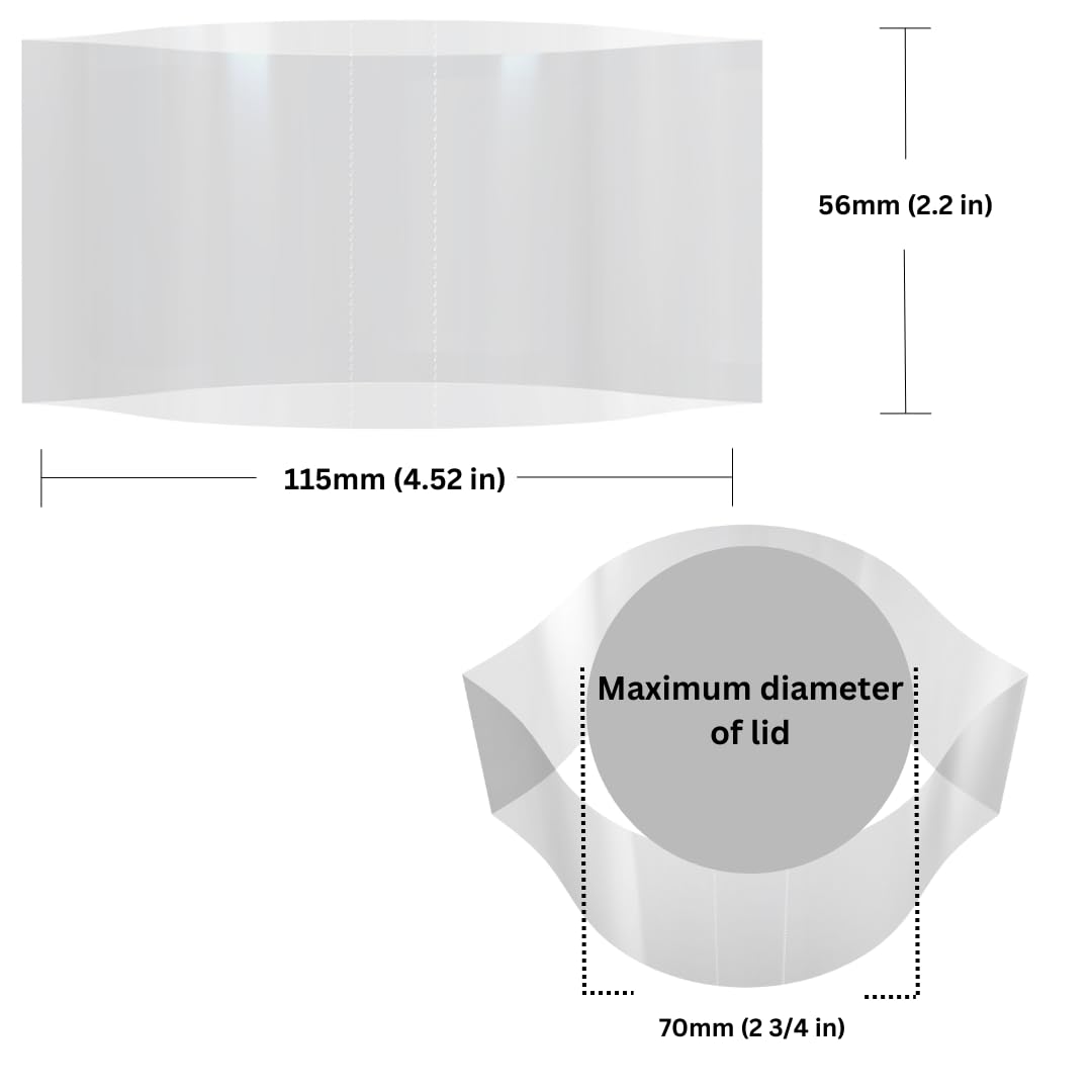 Supplement and Supply 115 x 56 mm Clear Perforated Shrink Band for Cosmetic Jars, Plastic Jars & Supplement Containers [Cap Diameter: 2 3/4"] Pack of 250