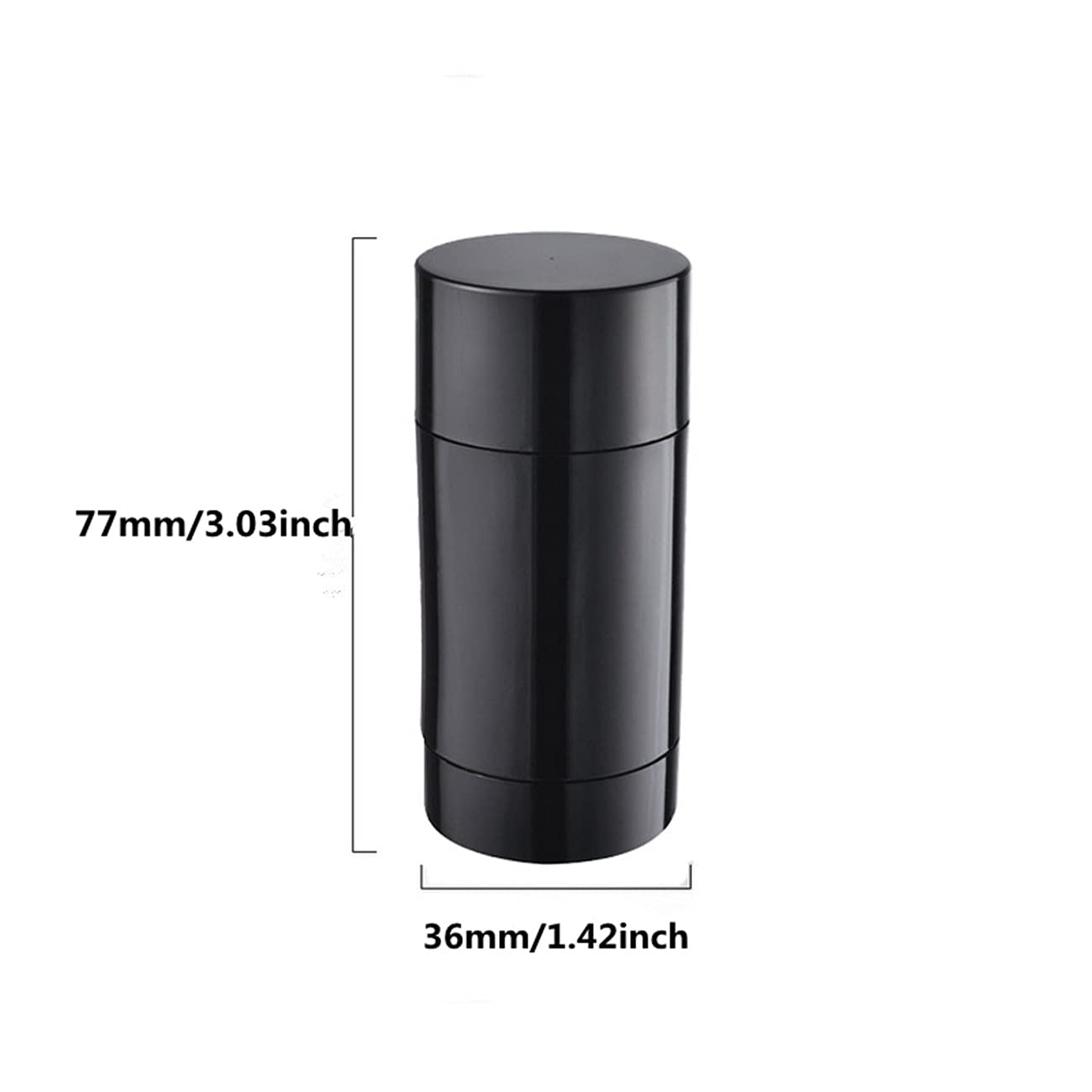Healthcom 10 Pack 30ml Empty Round Deodorant Containers 1 Oz Twist Up Filling Stick Deodorant Container Plastic Deodorant Bottles Refillable Lip Balm Tube for Lipstick Crayon Chapstick DIY Make Own