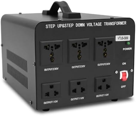 1800W Voltage Converter - Step Up/Down 110V to 220V Power Adapter for Travel & Home Use - Universal Transformer for Electronics & Appliances, Travel Essentials
