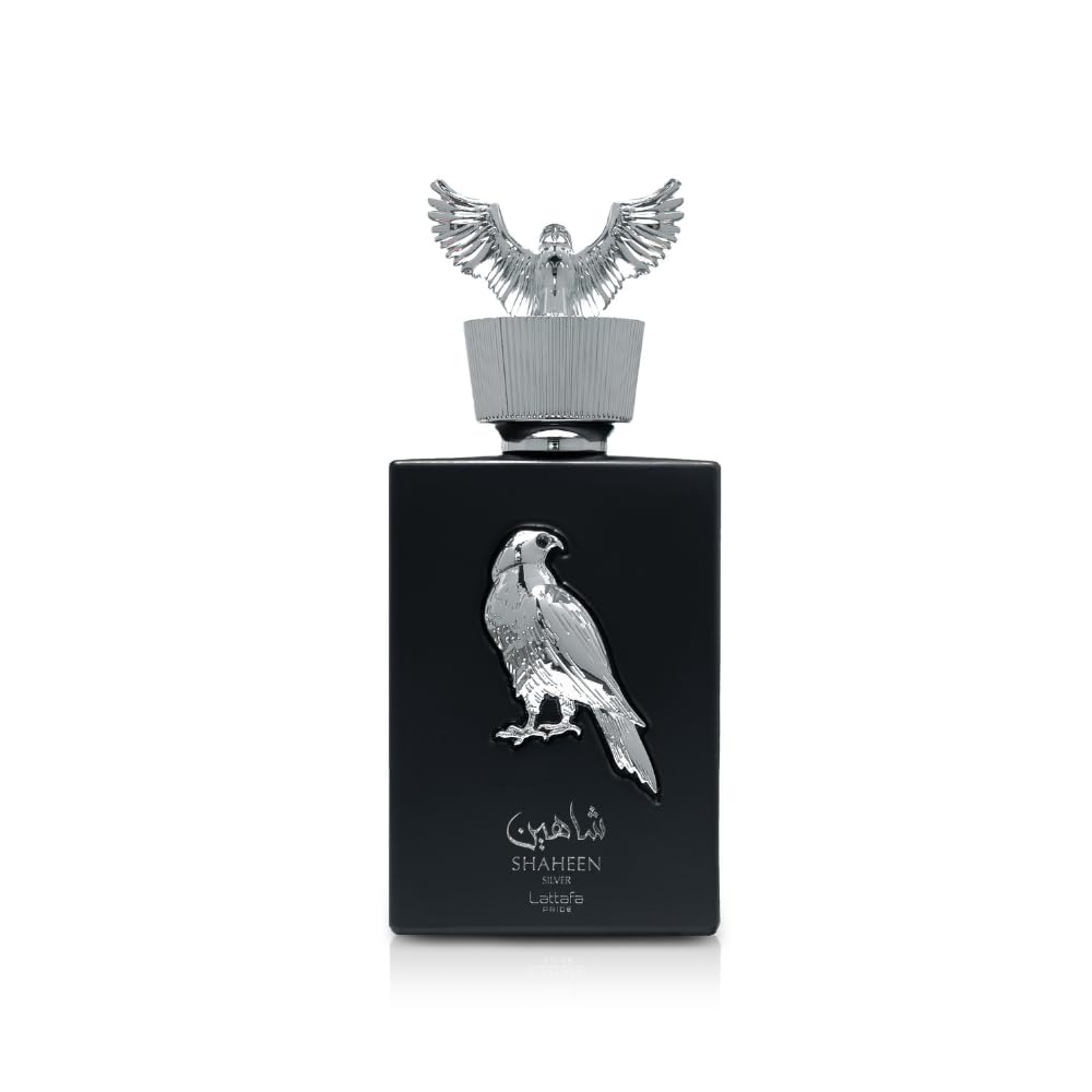 Lattafa Pride Shaheen Silver – Fresh, Fruity, Chypre, Amber – Eau de Parfum Long-Lasting Fragrance for Unisex, 3.4 Ounce / 100 ml