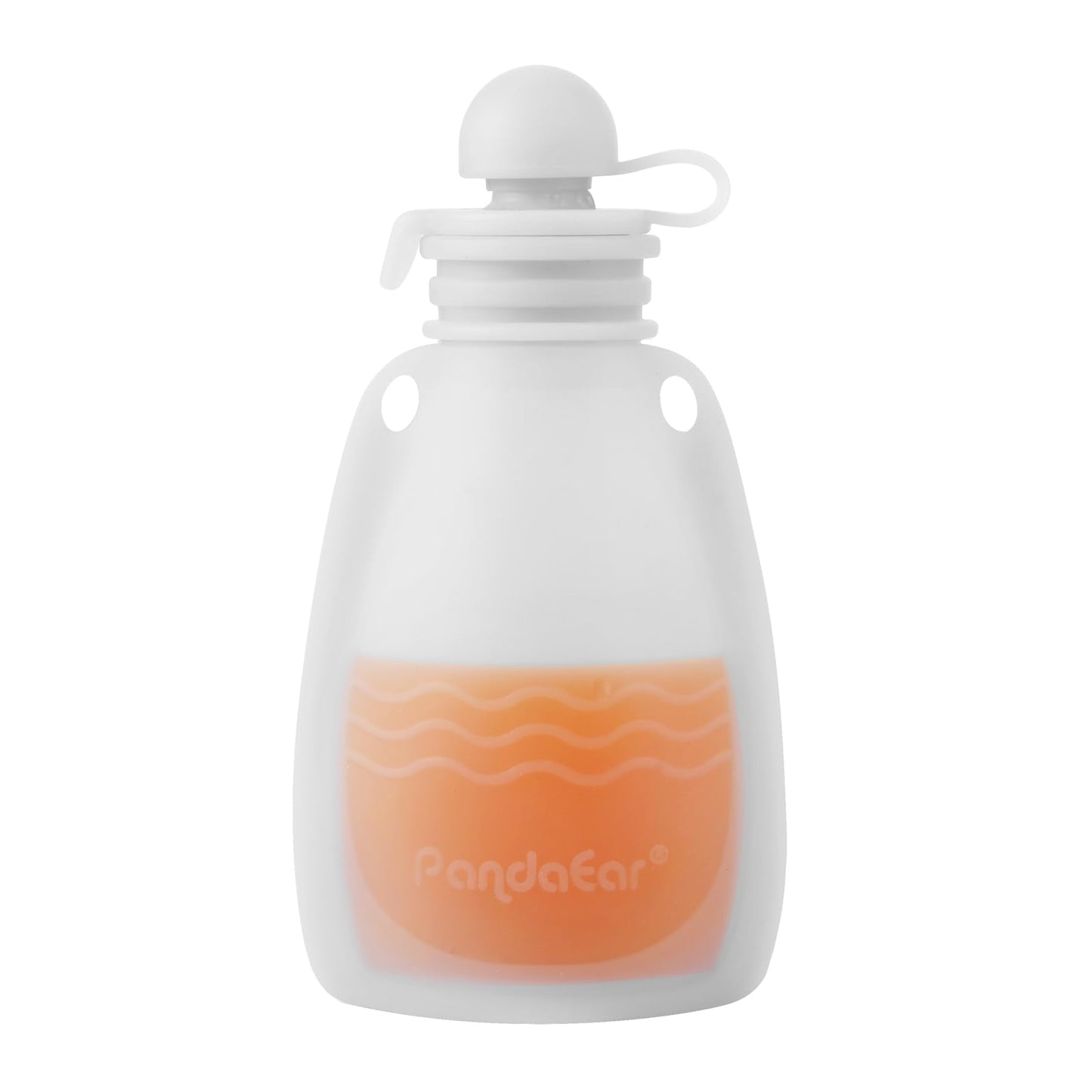 PandaEar Reusable Silicone Baby Food Pouches, 7 Pack Squeeze Pouches for Toddler Kids, BPA-Free Silicone Refillable Baby Food Storage, 5 oz /150 ml
