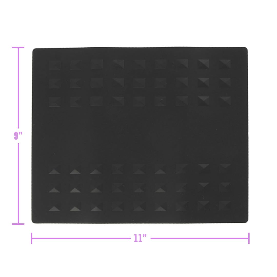 Colortrak Heat-Resistant Styling Station Mat, Silicone Mat Prevents Work Surfaces from Heat Damage of Styling Tools, Prevent Tool from Falling or Slipping, Black, 9 x 11 inches