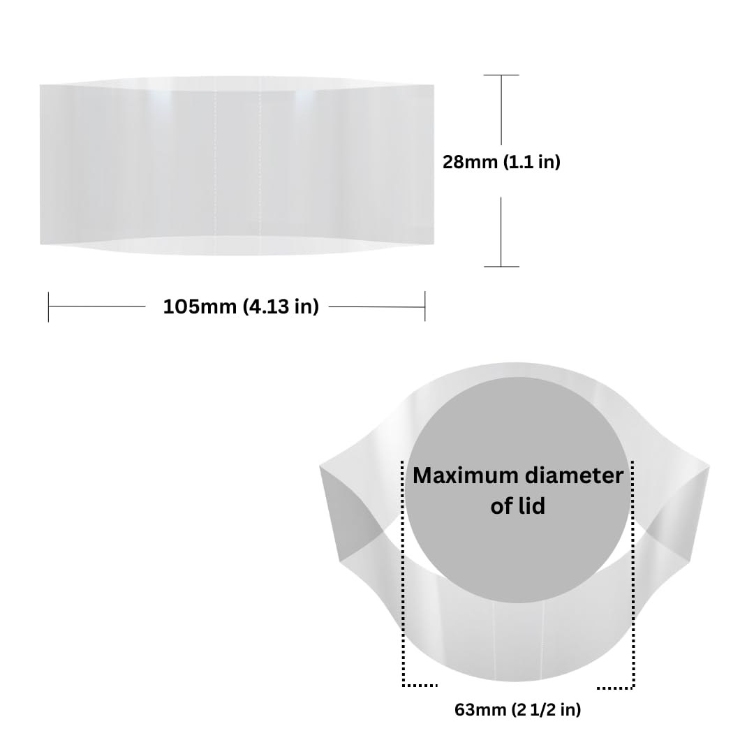 Supplement and Supply 105 x 28 mm Black Perforated Shrink Band for Cosmetic Jars, Plastic Jars, Spice Jars & Tubs [Cap Diameter: 2 1/2"] Pack of 250