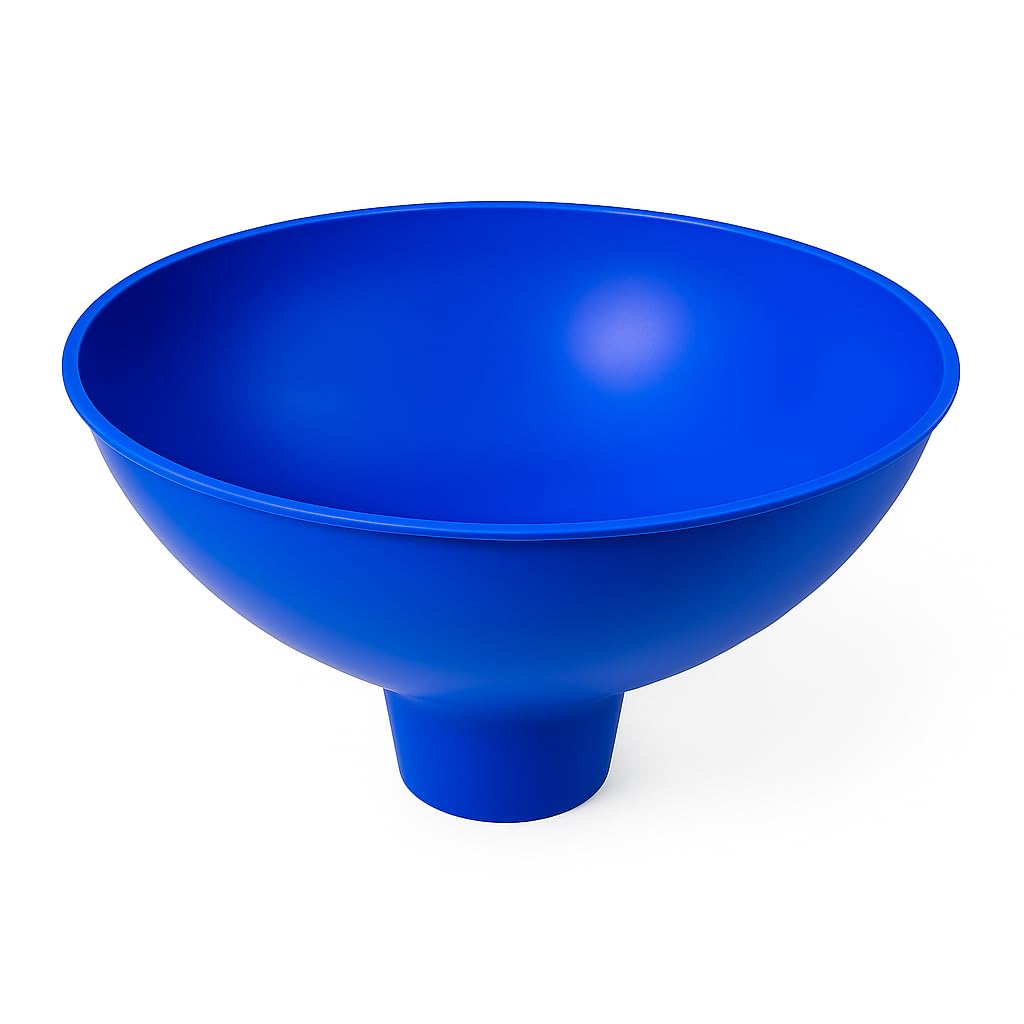 Extra-Large 10-Inch Industrial Wide-Mouth Funnel for Water Softener Brine & Resin Tanks – BPA-Free HIPS Plastic – Made in USA