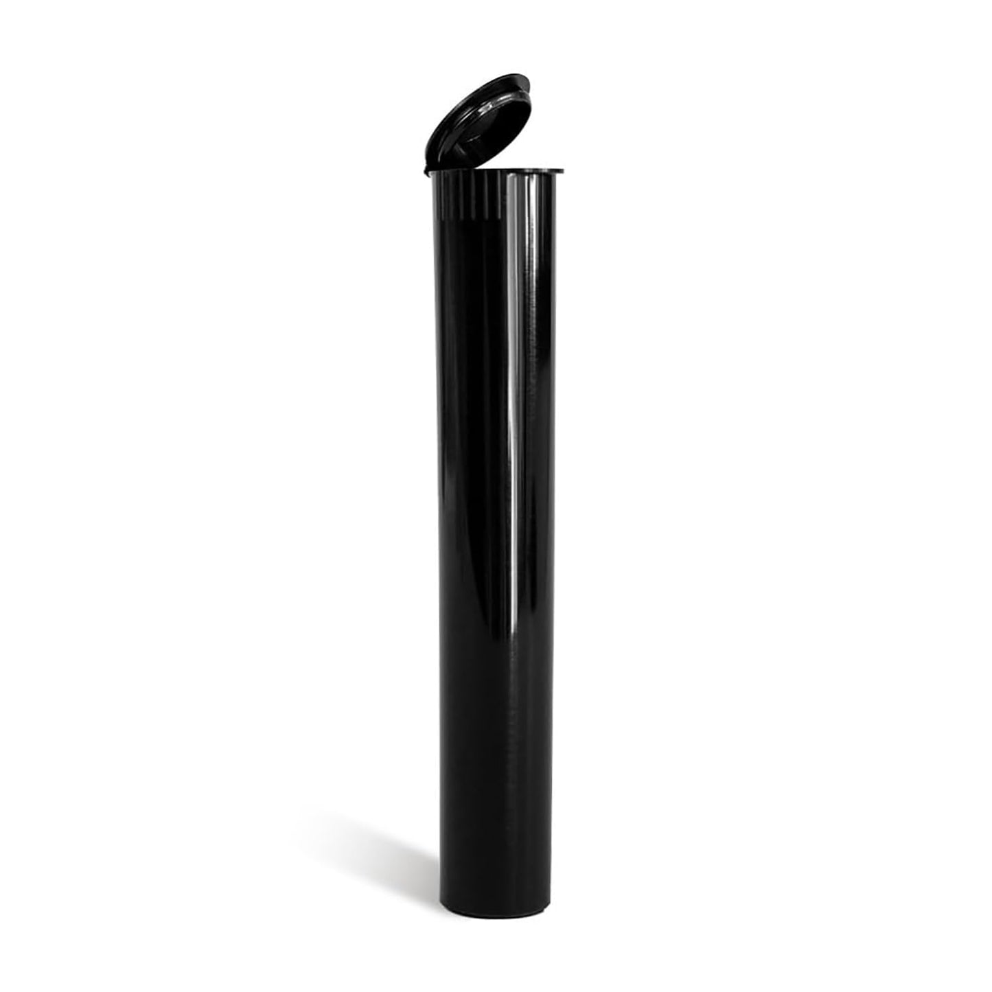 Packlahoma 100 Pack 116mm Tubes Black King Size - Plastic Pop Top Tubes with Squeeze Cap - Airtight, Waterpoof and Child Proof Container (100 Count) (Black 116mm 100Pack)