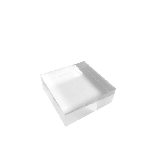 RY DISPLAY 1X6X6 Clear Polished Acrylic Cube Acrylic Square Display Block Acrylic Jewelry Display Stand Ring Showcase Display Holder