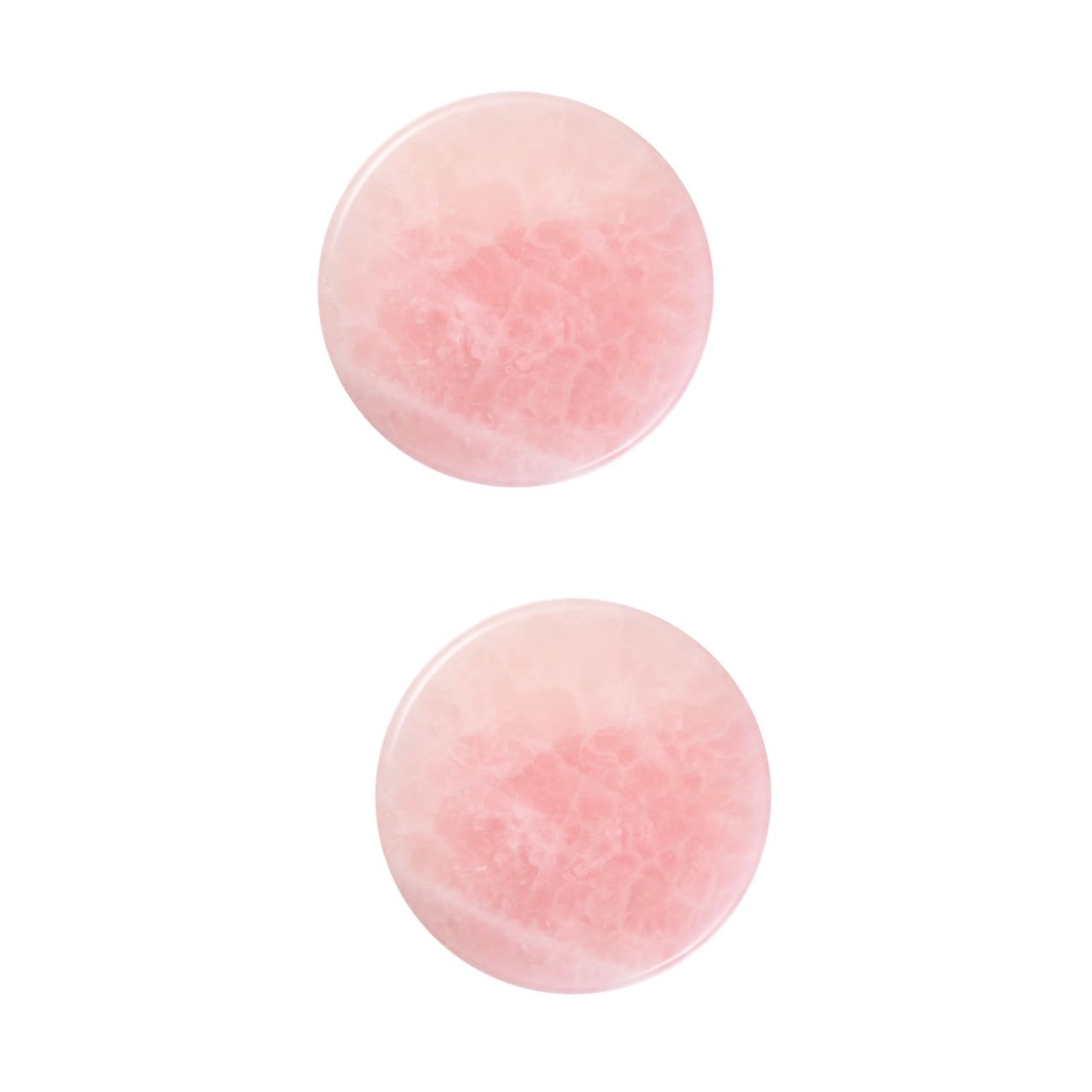 2 Pieces Grafted Eyelash Jade Stones Eyelash Extension Pallet Holder Round Pallet Pad Resin Nail Art Plate Palette Makeup Palette (Pink)
