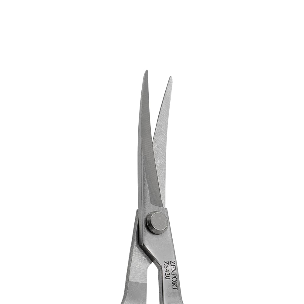 Zenport ZS420 Curved MasaMasa Trim Scissors, 1.4 Inch Stainless Steel Blades, Orange
