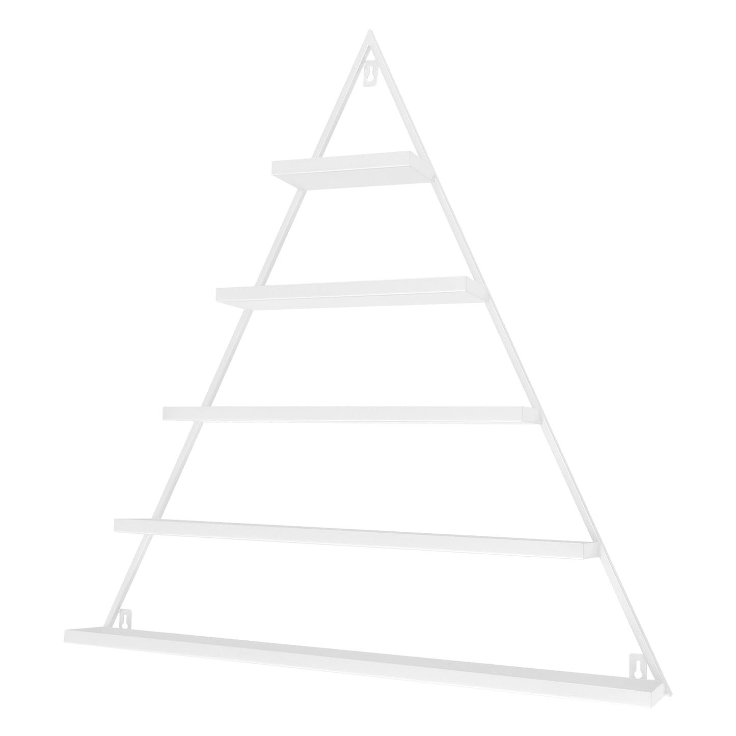 BANEBONE Elegant Wall Mounted Nail Polish Storage Rack Set of 10 Triangular Cosmetic Display Shelves for Essential Oil Bottles, Organize Your Lipsticks and Perfumes in Style at Home or Salon (White)
