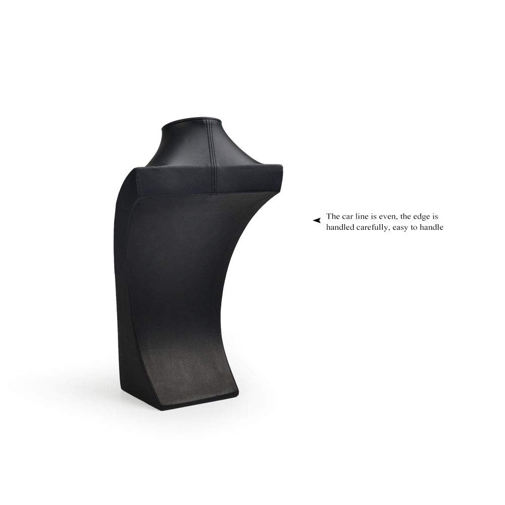 Oirlv Leather Necklace Display Stand Black Jewelry Mannequin H 13.2"