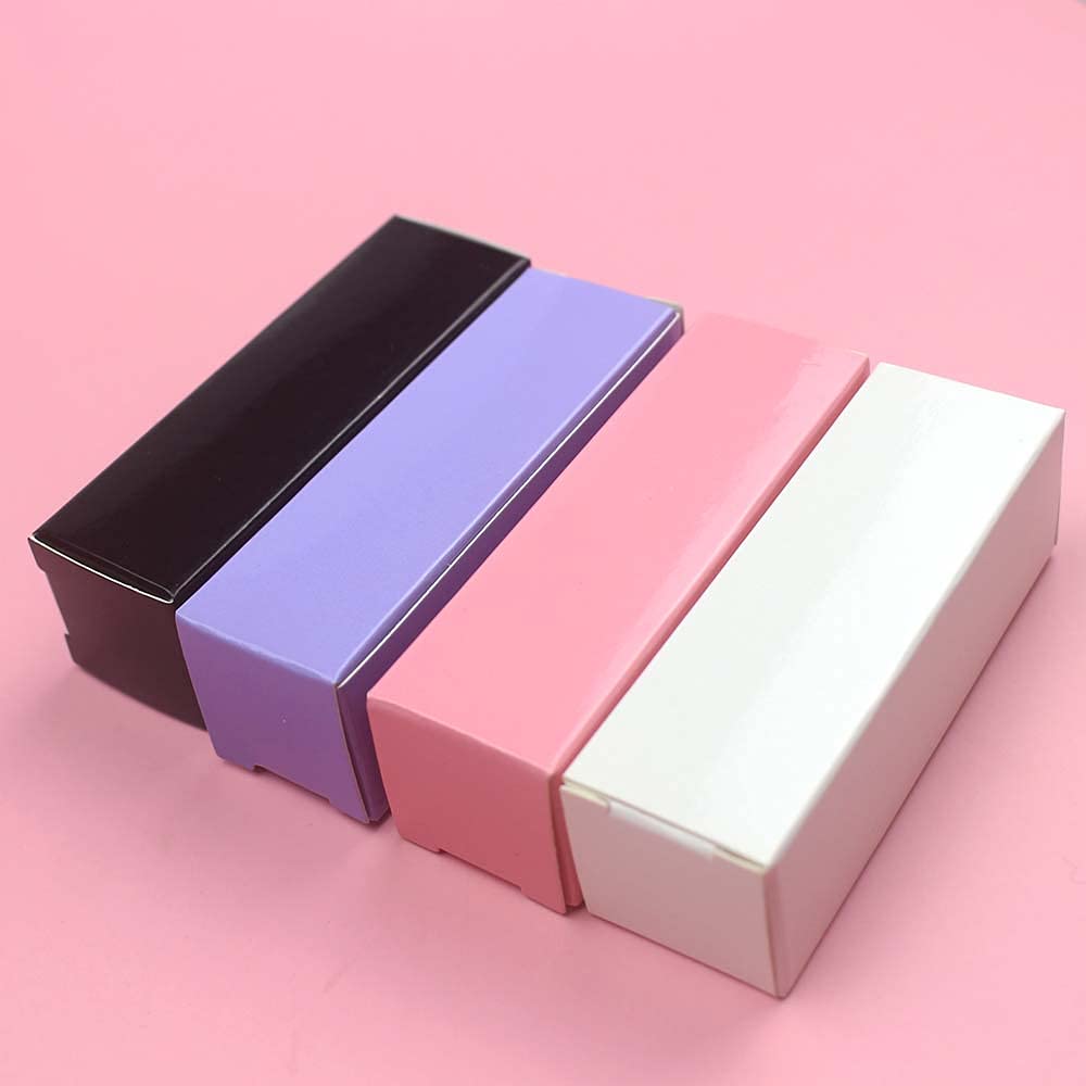 COSIDEA 50 PCS Empty Pink Lip Gloss Boxes W28 xW28 xH89mm / W1.02xW1.02xH3.5 inch, Cosmetic Perfume/Mascara Box Packaging for Small Business Wholesale, small Kraft Paper Box Luxury Holder Wrapping