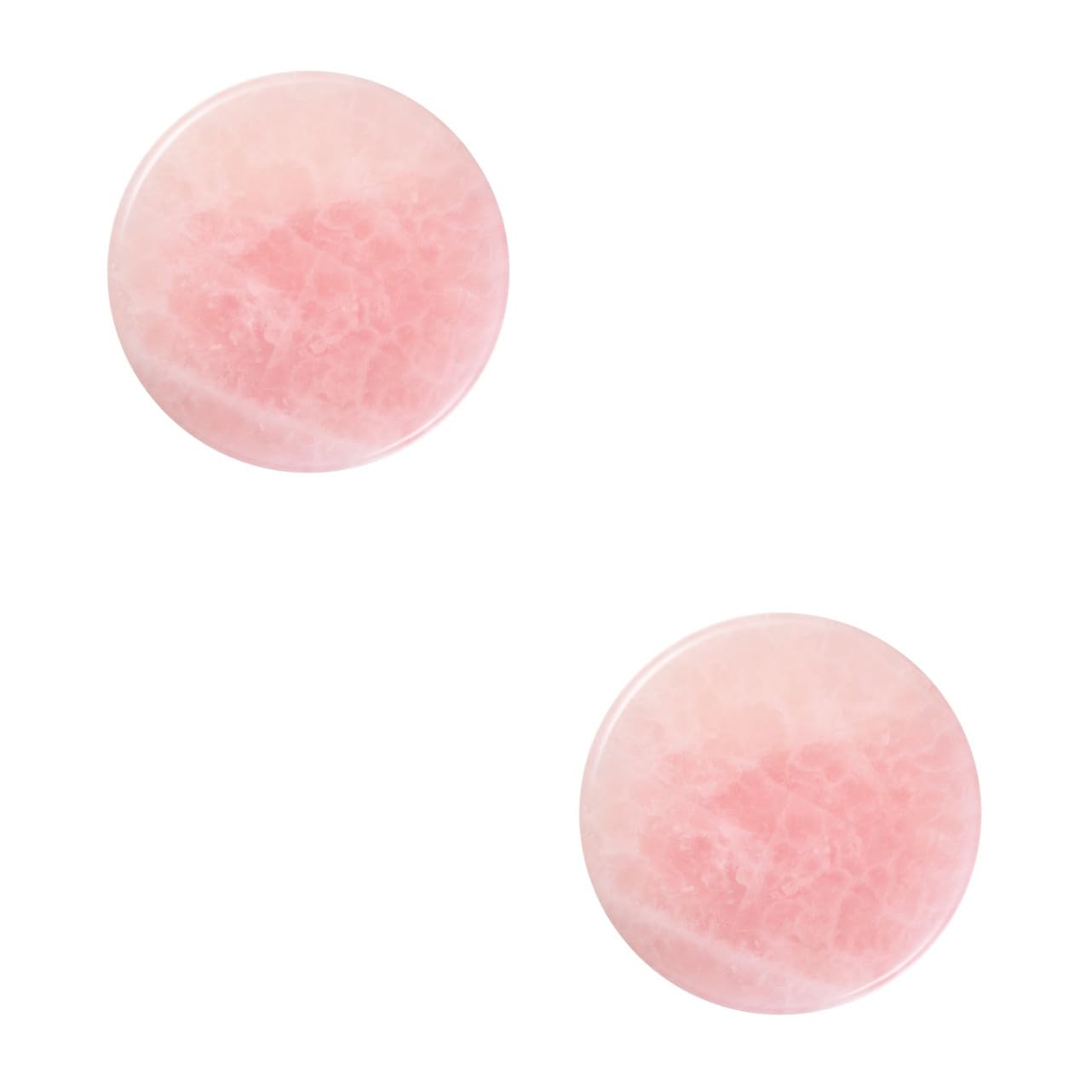 2 Pieces Grafted Eyelash Jade Stones Eyelash Extension Pallet Holder Round Pallet Pad Resin Nail Art Plate Palette Makeup Palette (Pink)