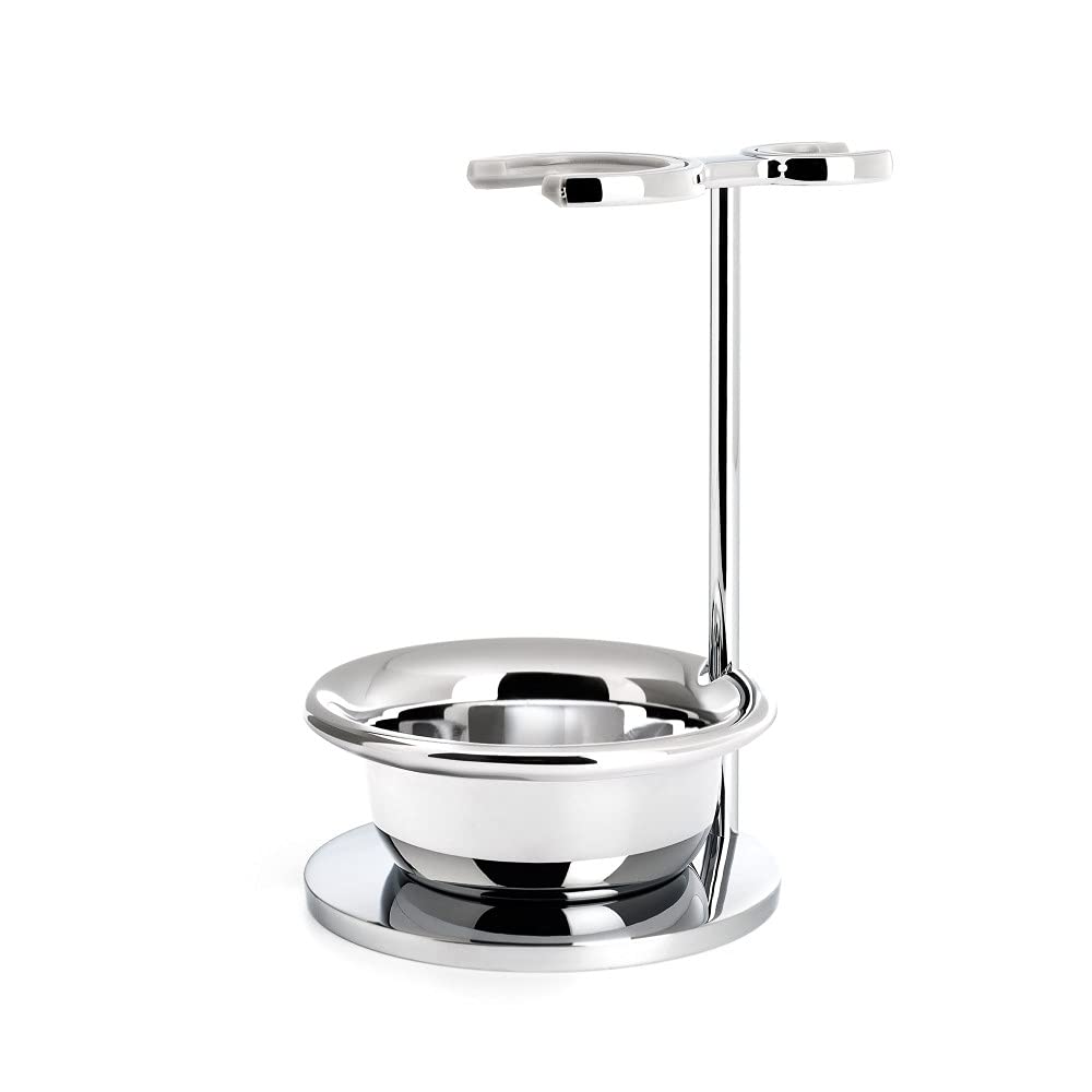 MÜHLE VIVO & RYTMO Series Stand for Razors & Shaving Brushes with Bowl | Shave Accessory | Robust Stainless Steel