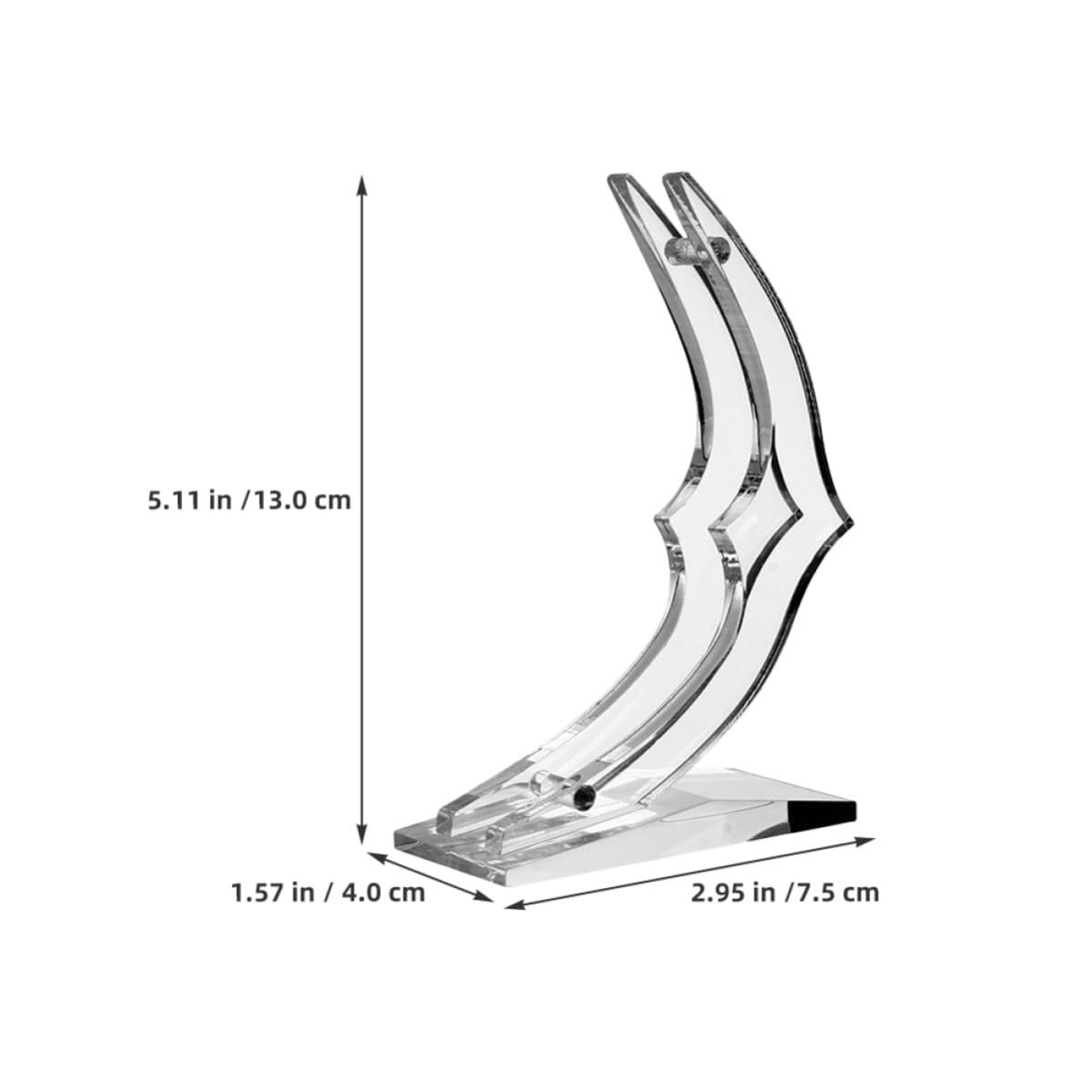 KJHBV 4pcs Acrylic Single Stem Rose Display Stands with Moon-shaped Base, Sturdy Structure Preventing Tipping, Flower Holders for Home Decor and Valentine's Day Floral Arrangements