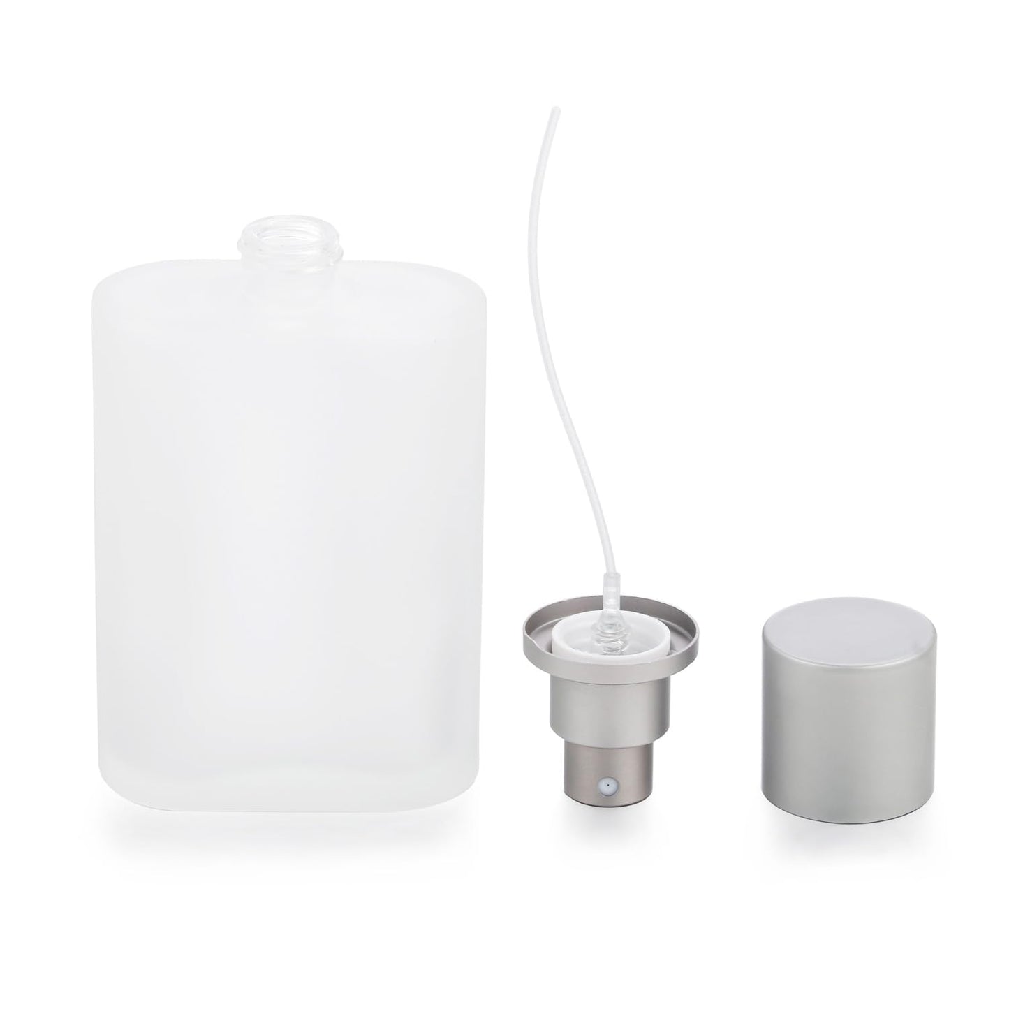 Jxcmeng 4 Pack 100ml/3.38 Oz Empty Frosted Glass Spray Bottle Perfume Atomizer, Refillable Spray Empty Perfume Bottles Fine Mist Atomizer Cosmetic Container for Travel (4 Pcs 100ml Frosted Bottles)
