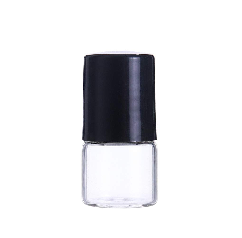50 Pack 1ml Clear Glass Sample Vials For Essential Oils,Empty Glass Roller Bottle With Stainless Steel Roller Ball 1/4 Dram Glass Vials Perfume Roll On container-Funnel,Opener,Dropper Included