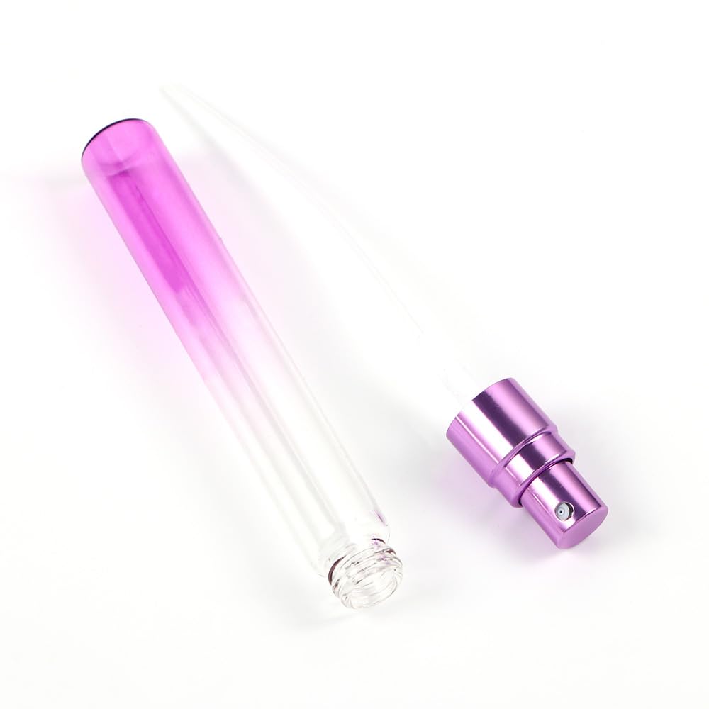 Leadigol 25 Pieces Mini Perfume Spray Bottles 10 ml Colorful Glass Bottles,Spray Bottles Women Portable Perfume Atomizer Aromatherapy Sprayer Fine Mist Cosmetic Container Refillable Bottle